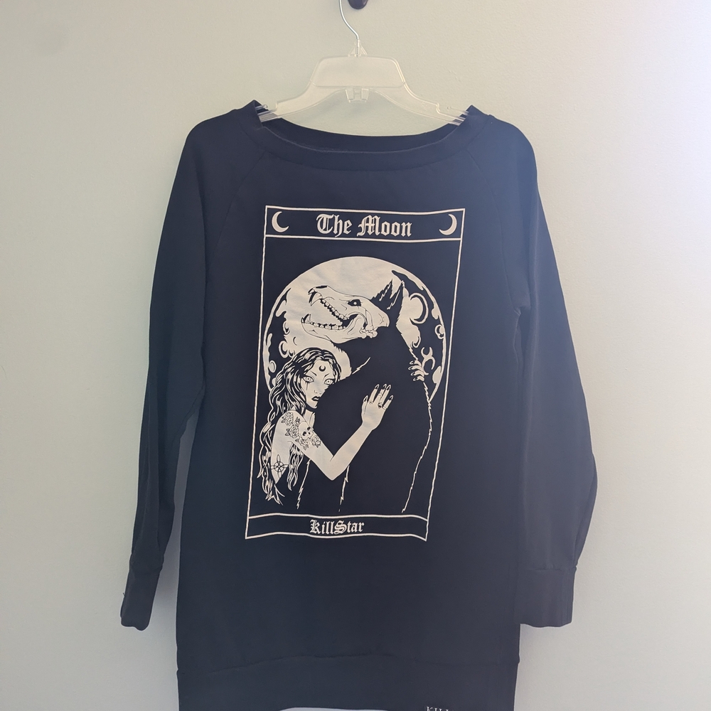 Killstar Black and White Graphic Top